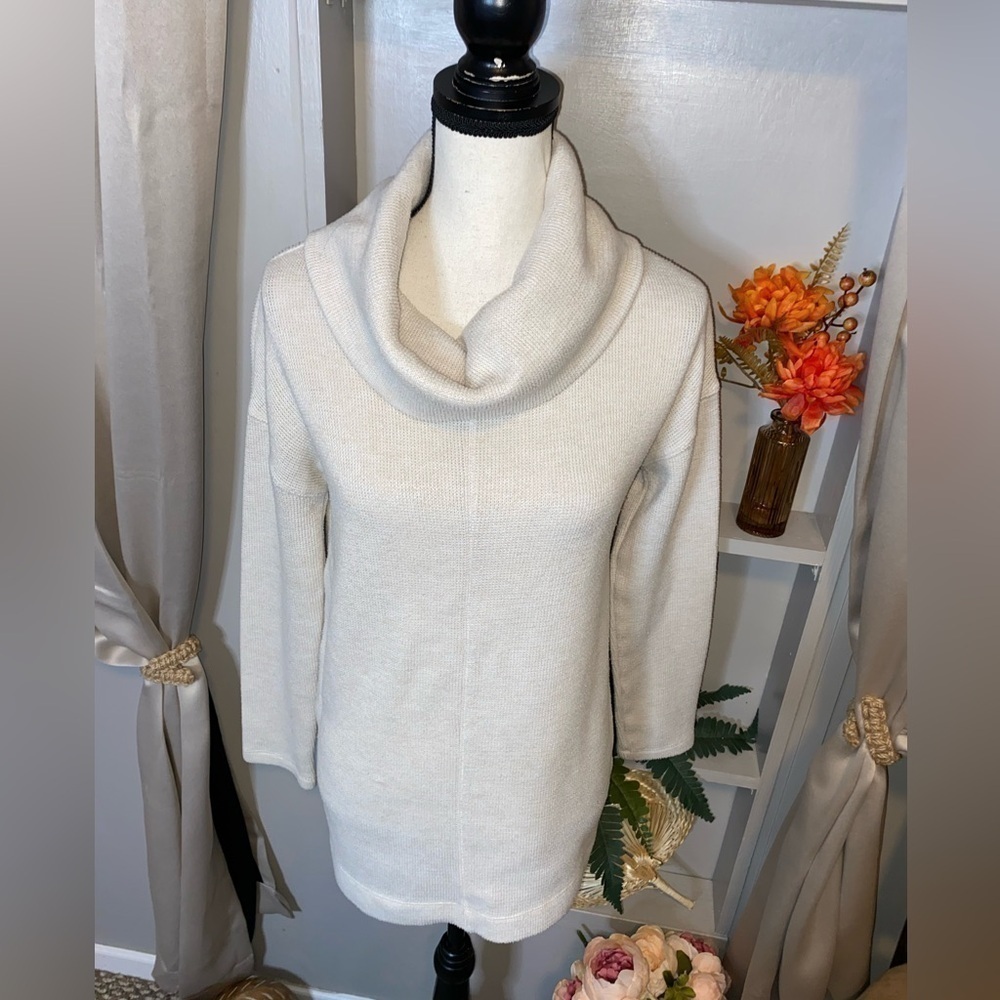 Neutral Tone Cowl Neck GUC size Smalll A New Day a.n.d Cozy Elegant Sweater - Picture 5 of 11
